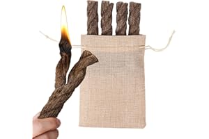 DOBIGER 4 Stück Zunder für Feuerstahl Wasserfest, Fat Rope für Survival, Anzünder Survival, Outdoor Feueranzünder für Survival Outdoor Camping Bushcraft Hobo Kocher