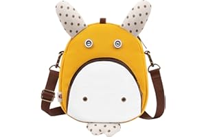 WACCET Sac à Bandoulière Fille, Petit Pochette Bandoulière Enfant Sacoche Bandoulière avec Longue Sangle Réglable et Dragonne Sac a Main Petite Fille pour Filles, Garçon, Enfant etc. (Jaune)