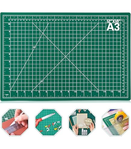 Tagliere Da Taglio Q CONNECT A2 Verde, 45x60 Cm, Superficie Protettiva Per Lavori Di Precisione, Per Ufficio E Hobby