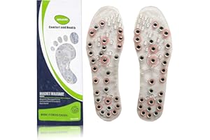 Minazuki Semelles Magnétiques De Massage,Aide À Brûler Les Graisses,Améliore La Circulation Sanguine,Acupressure Thérapie Des Pieds Soulagement Douleur Soulier Pour Homme Femme , Transparent 3940