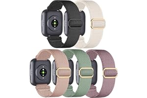 Wizvv 5 pulseras elásticas de repuesto compatibles con Xiaomi Redmi Watch 5 Active/Lite, 22 mm, correa elástica de lazo