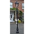 Traditional Victorian Cast Iron Lamp Post 2.3m - 10 Year Guarantee/Free '8 year life' Bulb & Dusk til Dawn Sensor/Featured on BBC