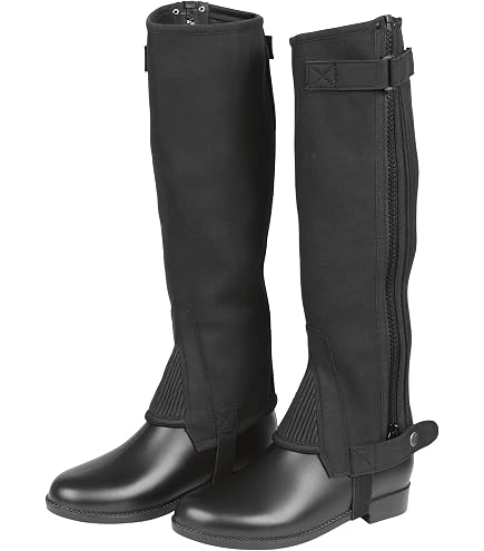 Mini-Chaps Covalliero Lilli Enfant – Simili Cuir Noir/Rose – Taille 146 – Confort Et Élégance Équitation