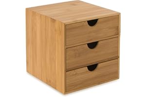 Osco Commode 3 Tiroirs en Bambou