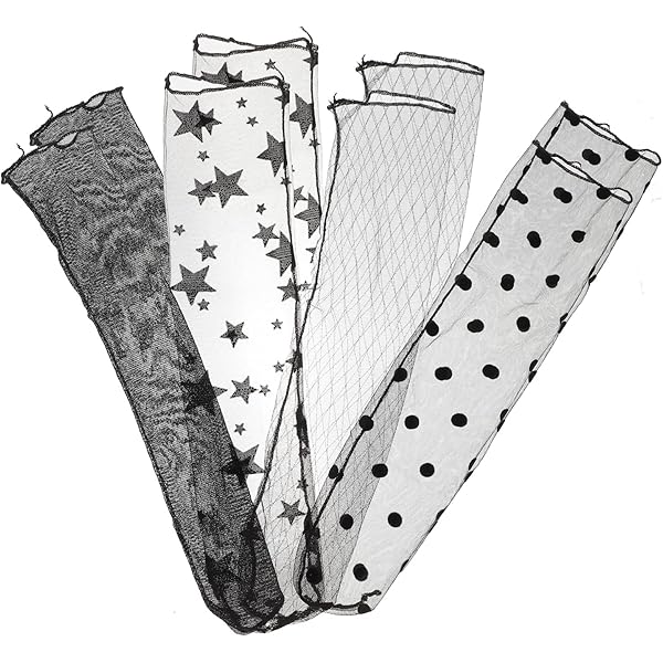 4 Paia Calzini In Pizzo A Rete - Larghi E Morbidi, Multicolore - Foto 10