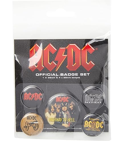 Grindstore Badge Grindstore AC/DC Badge - Black Ice Edition Für Echte Fans Black Ice Abzeichen Für Jacken Und Taschen