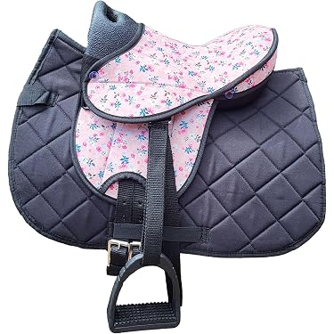 ST-KIDS-015 Ensemble de selle western pour enfant Motif floral Fait main 20,3 cm