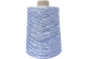 CHICCA TUTTO MODA Rocca Filato di Fettuccia a Uncinetto per Borse Grandi e a Uncinenetto e Ferri per Abbigliamento 500g - 1.100m (Cielo)