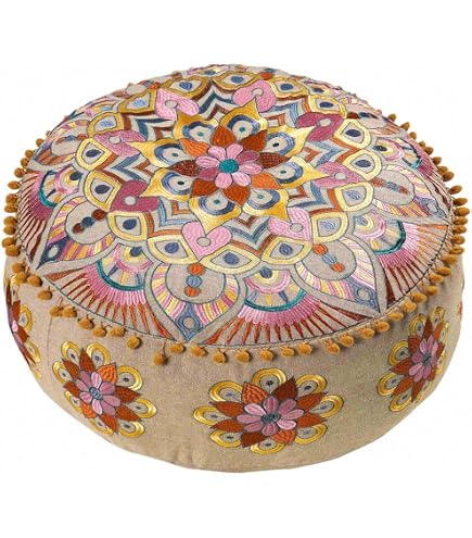 Aakriti Indian Pouf Bezug – 45,7x33 Cm, 100% Baum Produktbild-Vorschau 4