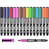 Whiteboard Markers, Shuttle Art 15 Colours Magnetic Whiteboard Pens with Eraser, Fine Point Dry Wipe Markers for Kids Writing