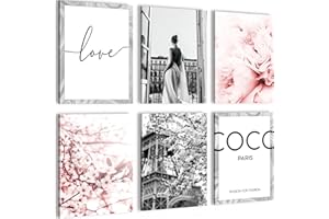 NOVART Cuadros Belleza - Cuelgue su cuadro al instante - Elegante, no necesita marco - Girl Room Adolescente - Rosa - N021765a