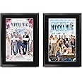 HWC Trading FR A3 Mamma Mia! Collection x 2 Movie Poster Meryl Streep, Pierce Brosnan Gifts Printed Poster Signed Autograph Picture for Movie Memorabilia Fans - A3 Framed