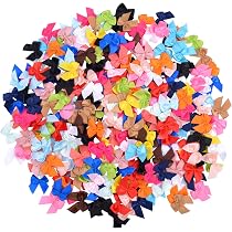QUARKZMAN 50Pz Fiocchetti Rosa Coreano 3.8x2.5cm Fiocchi Nastro Raso per Creazioni Regalo Fiocco Piccoli per Decorazioni all'Ingrosso Mini Fiocchetti Natalizi