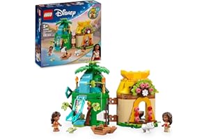 LEGO | Disney Vaiana 2 Diversión en la Isla con Vaiana - Juguete Infantil con Casa de Muñecas, 2 Micro Muñecas Inc. Simea, Tobogán y Accesorios - Regalo de Cumpleaños para Niñas de 5+ Años 43260