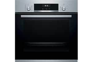 Bosch Series 6 Built-in Oven with added steam function 60 x 60 cm, LCD display control, 8 Heating Methods, Stainless steel, HIJ557YS0M, 1 Year Manufacturer Warranty