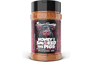 BBQ Rub for Pork by Quasi & Squatch - Honey I Smoked The Pigs (Smokey Honey Soy Sauce) Barbecue Dry Rub Meat Seasoning and Spices | Perfect Blend Of Spices For BBQ and Grill Pork Dishes | Large 220g