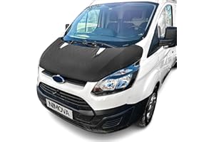 NIMOVA Front Diamond Effect Black Full Bonnet Bra Cover Protector Guard For Ford Transit Custom Tourneo Custom 2012-2018 Models