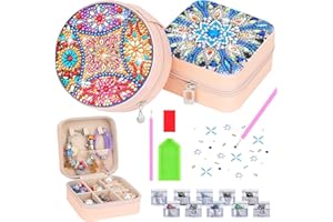 Hysagtek 2 Pcs Diamond Art Jewelry Box - Arts and Crafts for Women Jewellery Box Diamond Painting Kit Presents Gifts for Women Adults Creative Activities Birthday Christmas