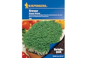 Kiepenkerl Cress Seeds - Value Pack 280 for 2.5 m² - Herb Seeds for Cress Cultivation, Fast Growing, Ideal for Salad, Spicy Flavour, Vegetable Seeds, Seeds