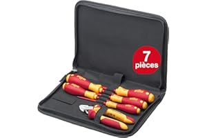 Wiha Coffret tournevis d'électricien SoftFinish 6 pièces Sacoche incluse (Import Allemagne)