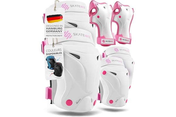 SKATEWIZ Sets de Protection Roller Enfant & Adulte - Protect-1 Protection Skateboard - Protege Genoux Skate Adulte Enfants et Adultes - Overboard, BMX