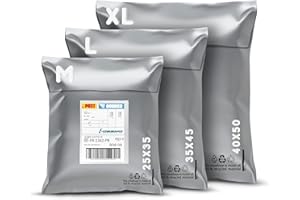 RAGO® Versandtaschen Plastik Warensendung M-10 Stück L-10 Stück XL-10 Stück +Lieferscheintaschen C6 I Versandbeutel Selbstklebend und Blickdicht I Plastiktüten Verschließbar I Ideal für Vinted