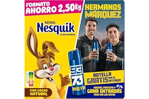 Nesquik Cacao Soluble 2,5kg | Cacao soluble en polvo formato ahorro ideal para consumo frecuente en el hogar, fácil disolución en leche