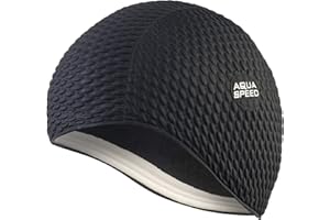 AQUA SPEED Aqua-Speed Swim Cap | Bonnet de Bain | Sports | entraînement | Natation | Cheveux Longs | Latex | Bombastic Tic-Tac