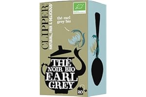 CLIPPER NATURAL, FAIR & DELICIOUS CLIPPER - Thé Noir Bio - Earl Grey - Issu du Commerce Équitable - 20 sachets de Thé Bio