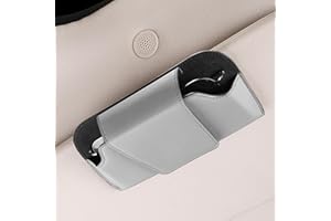 HODFID Car Sunglasses Holder Storage | Glasses Holder for Car Sun Visor | Leather Sunglasses Case Car Storage Box | Anti-Scratch Car Sun Visor Eyeglasses Holder Case Car Accessories