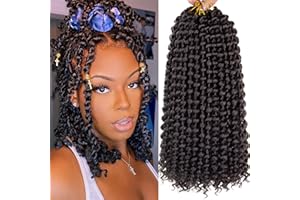 Leeven 12 Inch Natural Water Wave Crochet Twist Hair for Butterfly Faux Locs 7 Packs Short Passion Twist Crochet Hair Braids for Black Women Synthetic Passion Twist Hair Extension 4#