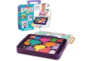 Bizak Simbrix Connect & Wow Estudio 3D, maleti­n de construccion con brix de 16 Colores, Plantillas y Conectores, Juguete para niños y niñas de más de 5 años (64008005)