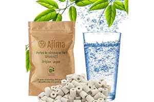 Ajima 20 Perles de Céramique Grises EM® Filtre à Eau Naturel pour Carafe Bouilloire Gourde Lave Linge Solution Filtrante Ecologique Anti Calcaire Purification Eau