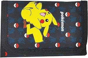 Theonoi Porte-monnaie pour enfants, pour garçons et filles, Pokémon, 9 x 13 cm, Bande dessinée