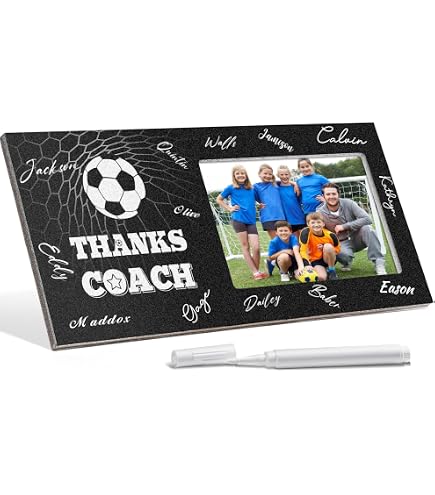 Lesnala Fußball-Bilderrahmen 'Thank You Coach' – Aus Holz, Für 10x15 Cm Fotos