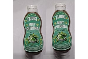 ONE STOP DEALERS Tijori Chutney (200ml) Dipping Sauce - Compliment with Any Indian Dishes – Unique and Pungent Flavour Condiments – Makes Your Food Tantalizing (Mint Pudina Chutney (Pack of 2))