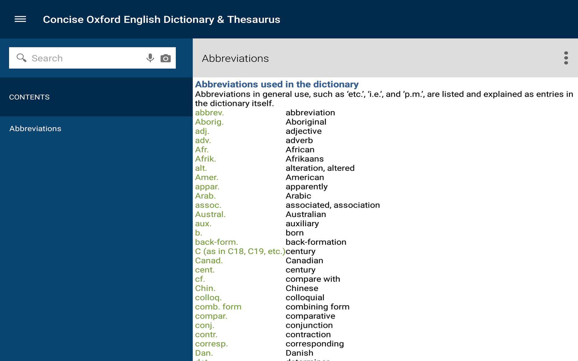 Concise Oxford English Dictionary & Thesaurus Amazon.co.uk Appstore