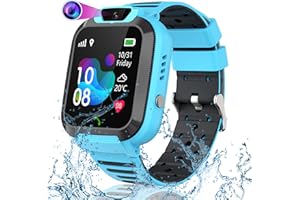 YEDASAH Smartwatch Kinder mit GPS und Telefon, Kinder GPS Intelligente Uhr SOS wasserdichte IP68 Voice Chat Schulmodus Gegenseitiges Anrufen Touchscreen für Jungen Studenten Kinder