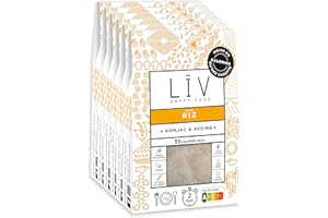 LIV HAPPY FOOD LÏV Happy Food - Riz de Konjac - Riz sans gluten - Konjac - Vegan, Gluten Free, Faible en calorie - Box de 6 paquets x 200g