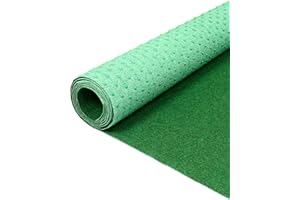 ‎TAPISO TAPISO Pemba Rasenteppich Kunstrasen Grün Höhe:4 mm Kunstrasenteppich mit Noppen Wetterfest Schnelltrocknend Outdoor Balkon Terrasse Garten 300 x 300 cm