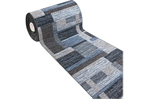 emmevi Tappeto Cucina Bordato Colori Accesi Passatoia Antiscivolo Lavabile Mod.FAKIRO DIS_38 57X240 GRIGIO