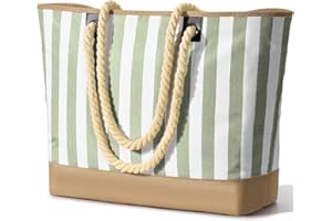 oscaurt Duża torba plażowa, wodoodporne torby plażowe dla kobiet z zamkiem błyskawicznym i kieszeniami, letnia torba podróżna, torba na basen, niezbędne rzeczy świąteczne dla kobiet, torba na zakupy,