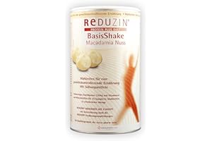 Reduzin Mahlzeitenersatz zum Trinken, Macadamia, 25 cremige Shakes pro Dose, leckerer Abnehm Shake, Diät Shakes zum Abnehmen