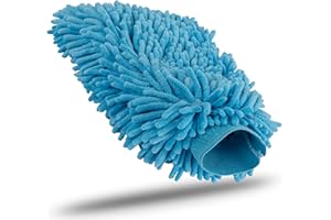 KUNSTIFY Guante de Lavado Accesorios para el Coche Paños de Microfibra Set de Limpieza del Coche Paño de Microfibra Set de Cuidado del Coche Paño de Nanofibra (Azul Claro)