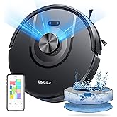 Laresar Robot Vacuum Cleaner with Mop, Ultra Strong 5000Pa Robotic Vacuum with Lidar Navigation, 3 In 1 Robot Hoover for Pet 