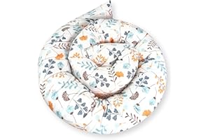 ‎BEBELOO Bebeloo Bettschlange Bettkissen Seitenschläferkissen Nackenrolle Schlafkissen Kuschelschlange Stillkissen Zierkissen Zugluftstopper Body Pillow Baumwolle (210 cm, Feldblumen)