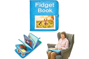 ODOXIA Książka sensoryczna dla seniorów | Koc sensoryczny dla osób z demencją | Produkty dla osób starszych z Alzheimerem | Prezenty i zabawki sensoryczne dla seniorów