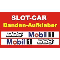 Slotcar Leitplanken-Aufkleber, 100 Cm Lang, 5,5 Cm Hoch - Sponsoren-Design, Folie, Made In Germany