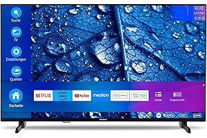 MEDION P13251 (MD 29231) 80 cm (32 Zoll) Full HD Fernseher (Smart-TV, HDR, Netflix, Prime Video, PVR, Bluetooth, Triple Tuner Receiver)
