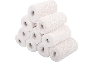 Belle Vous Set de 10 Rollos de Tela de Yeso para Modelar - Vendas de Venda Escayola de París de 10 cm x 2,7 m para Proyectos de Arte Manualidades Escenografía y Moldes de Máscaras